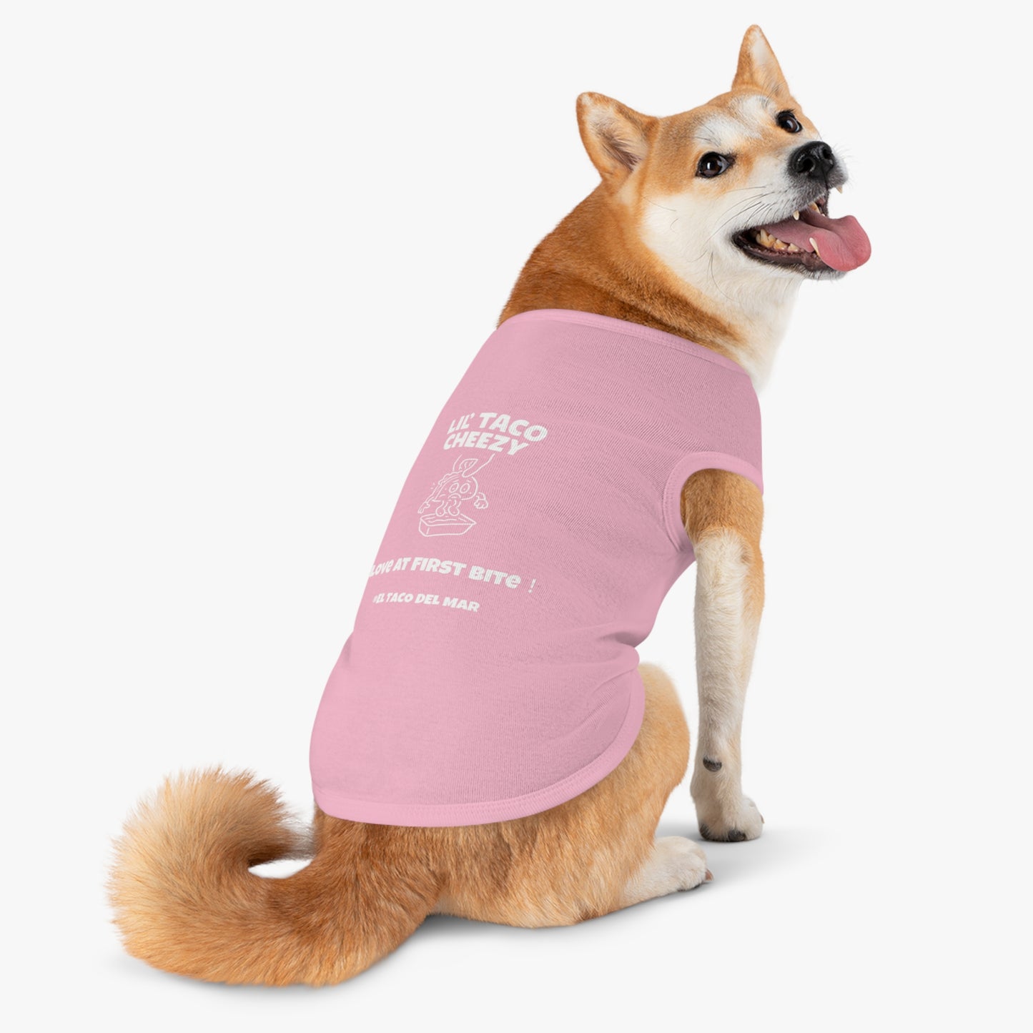 Pet Tank Top — "Lil' Taco Cheezy" Funny Taco Dog Shirt