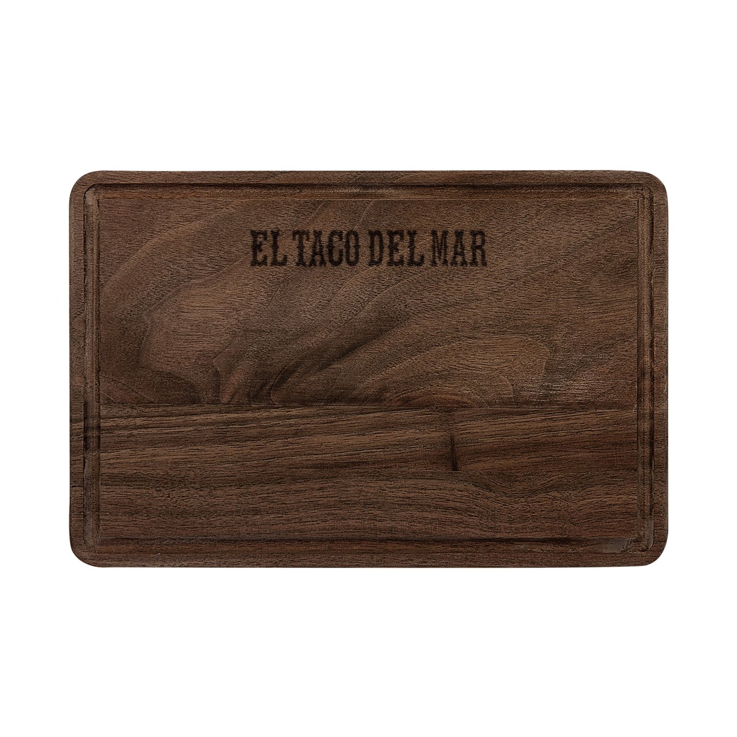 Engraved Wooden Cutting Board – Personalized 'EL TACO DEL MAR' Charcuterie & Serving Board