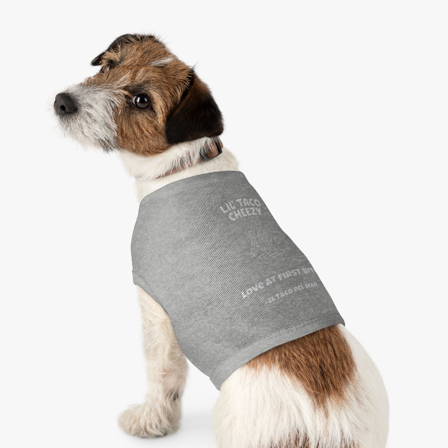Pet Tank Top — "Lil' Taco Cheezy" Funny Taco Dog Shirt