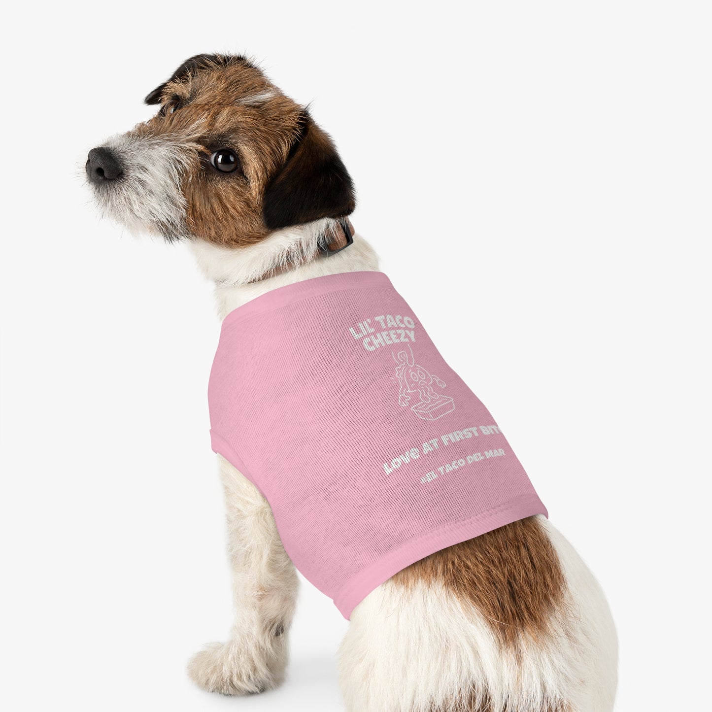 Pet Tank Top — "Lil' Taco Cheezy" Funny Taco Dog Shirt
