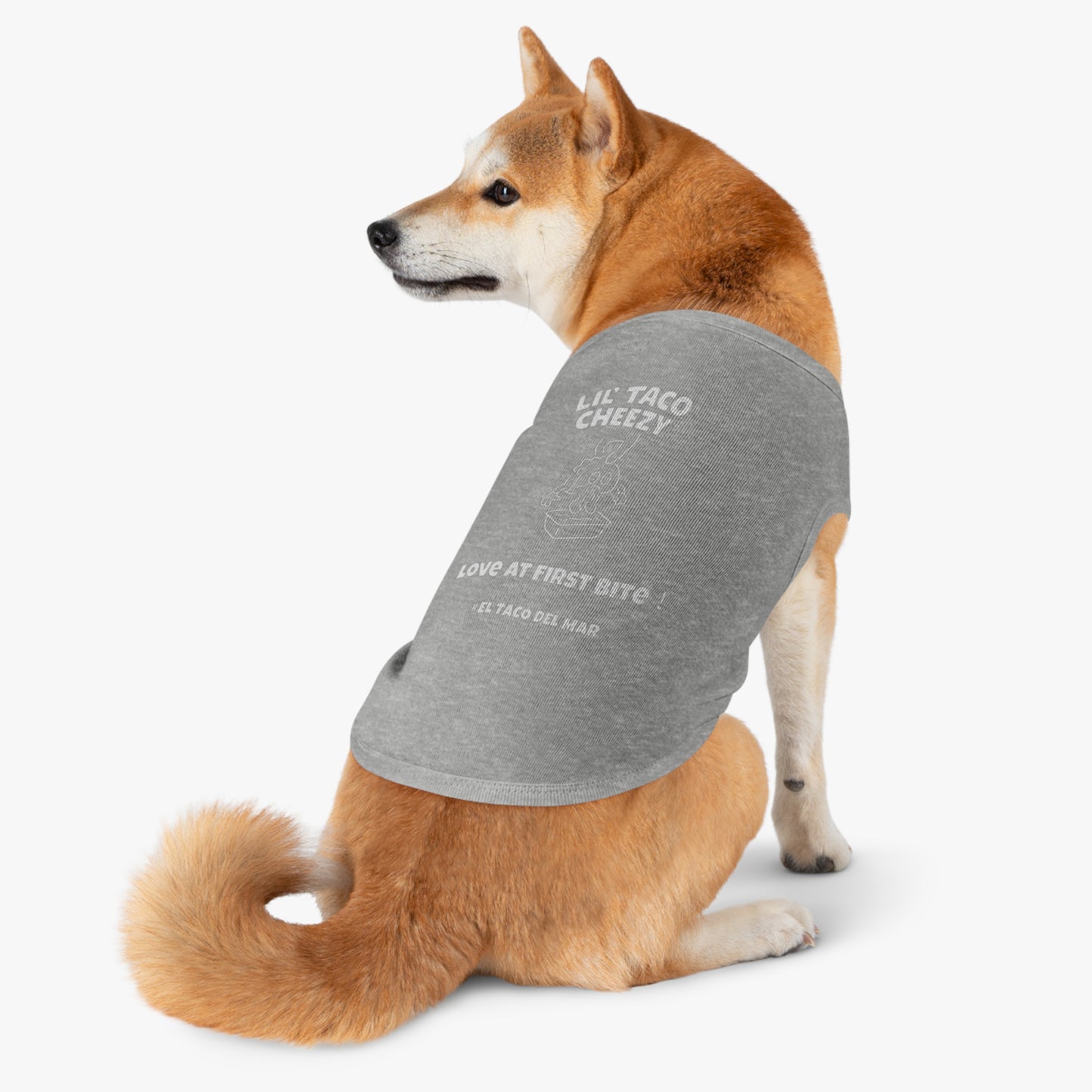 Pet Tank Top — "Lil' Taco Cheezy" Funny Taco Dog Shirt