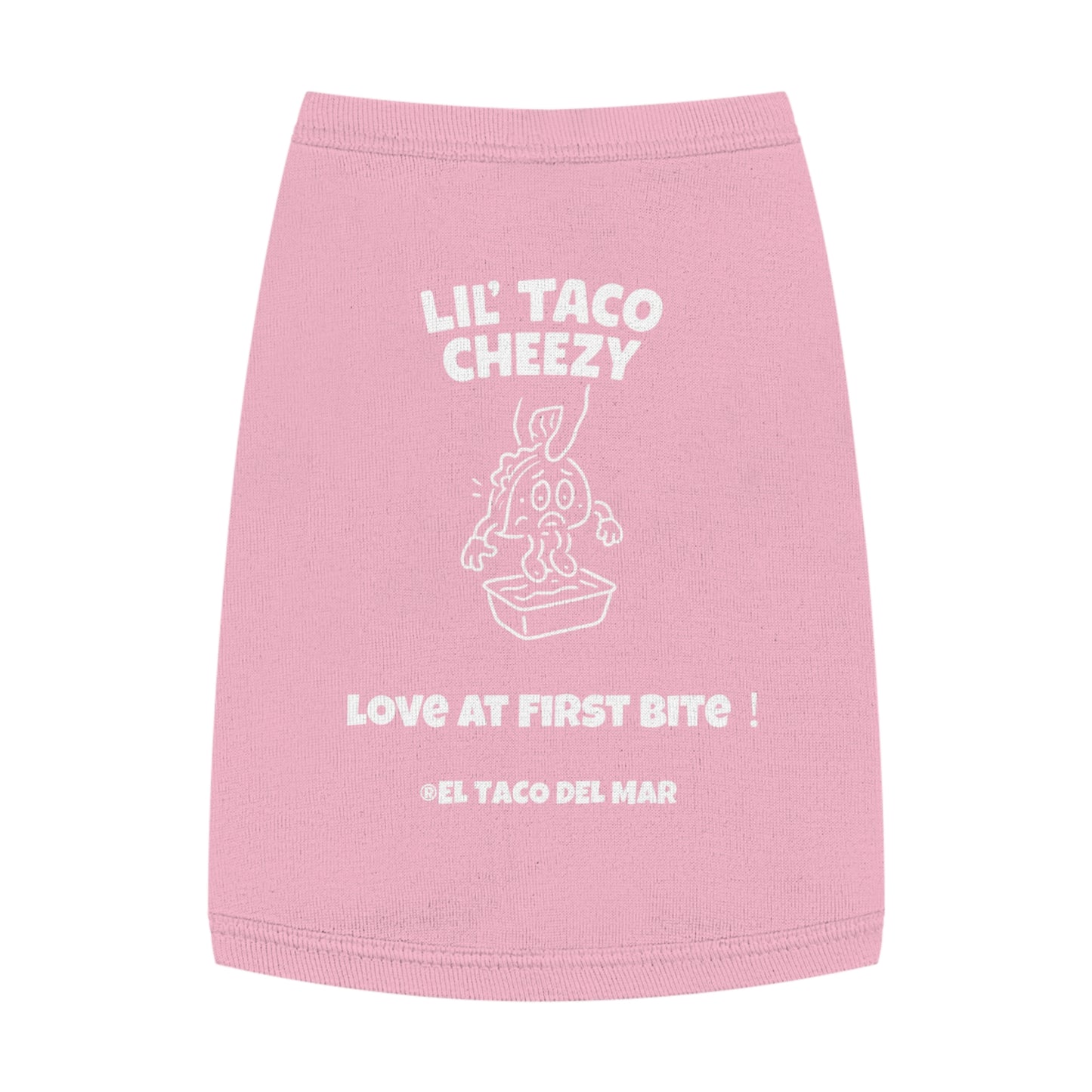Pet Tank Top — "Lil' Taco Cheezy" Funny Taco Dog Shirt