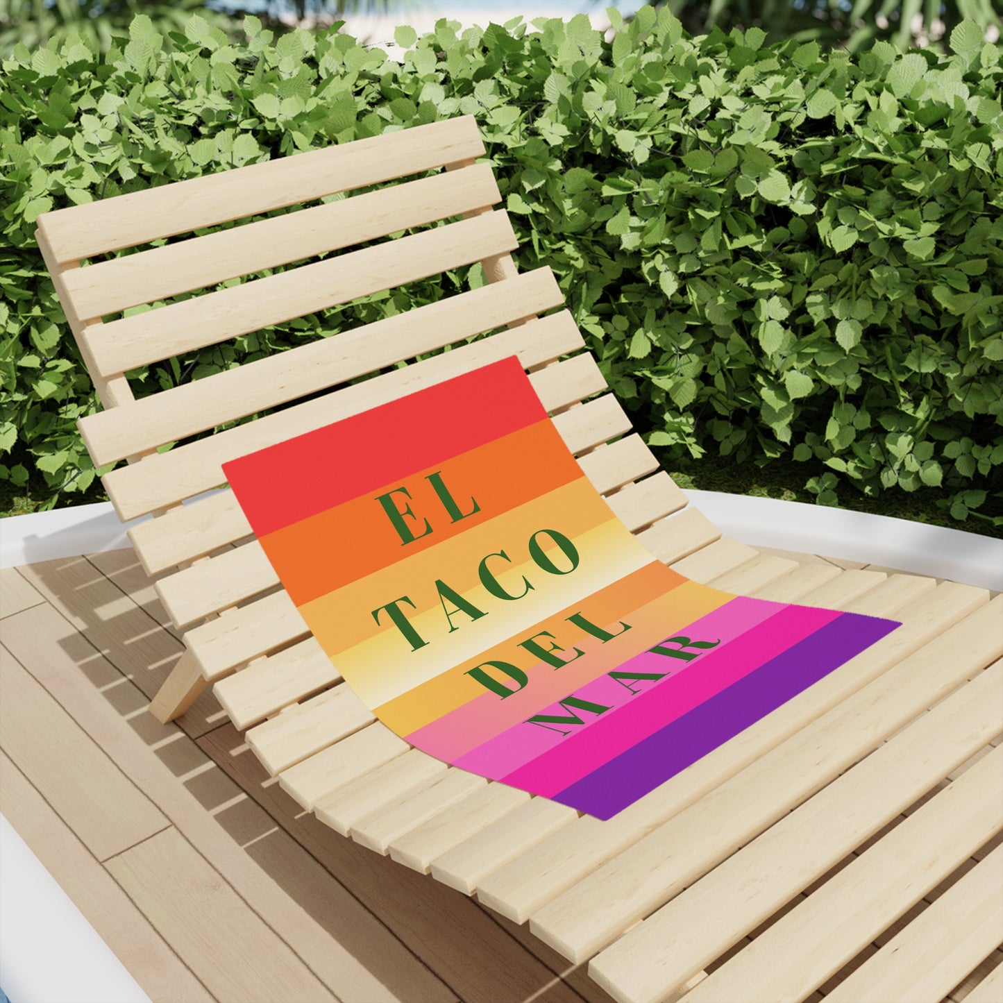 El Taco Del Mar Original Rainbow Beach Towels