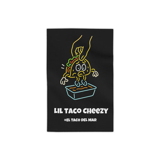 Beach Towel — Lil Taco Cheezy Neon Dipping Design