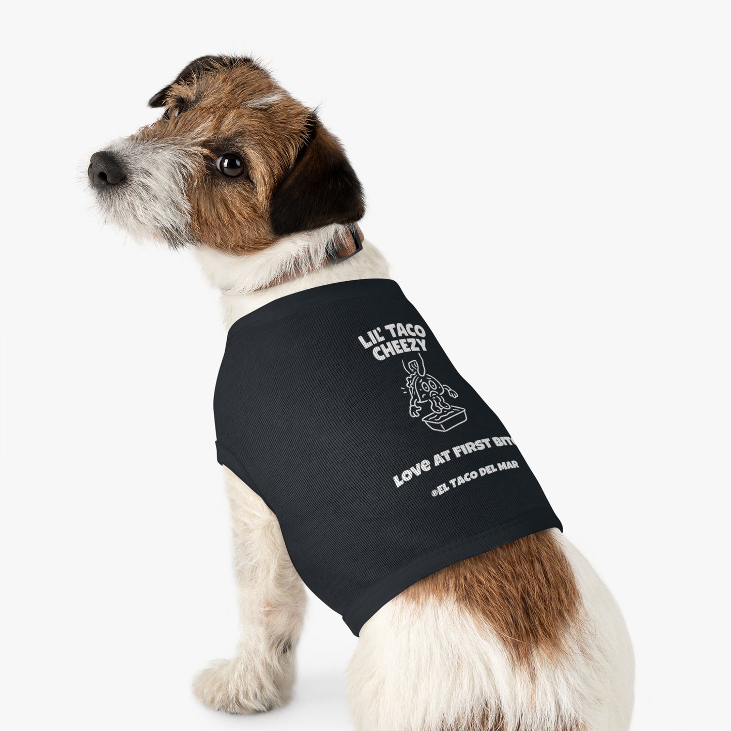 Pet Tank Top — "Lil' Taco Cheezy" Funny Taco Dog Shirt