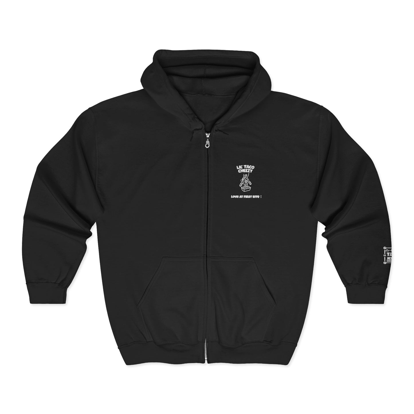 Zip Hoodie with Small Chest Logo — Minimalist Streetwear Zip-Up