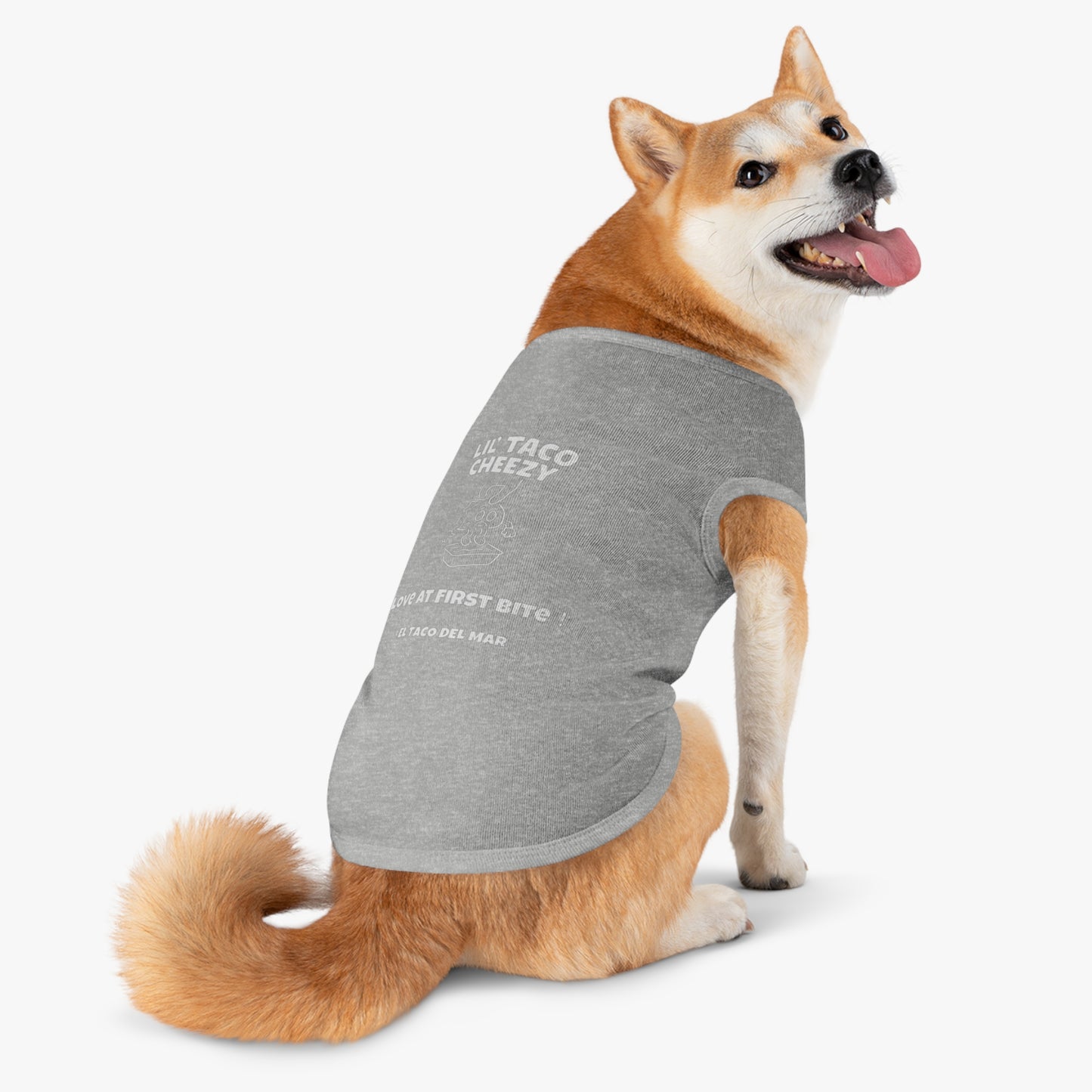 Pet Tank Top — "Lil' Taco Cheezy" Funny Taco Dog Shirt