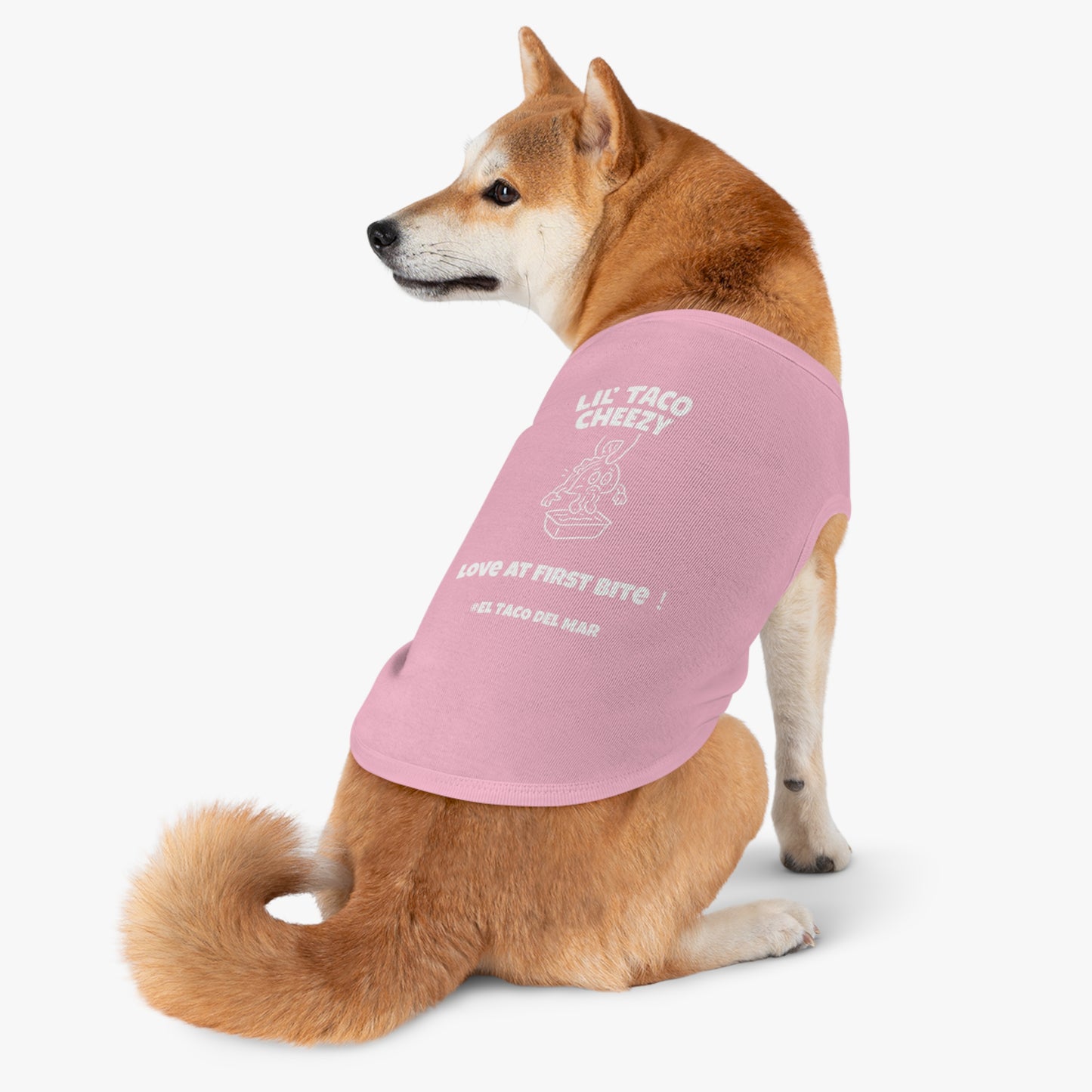 Pet Tank Top — "Lil' Taco Cheezy" Funny Taco Dog Shirt