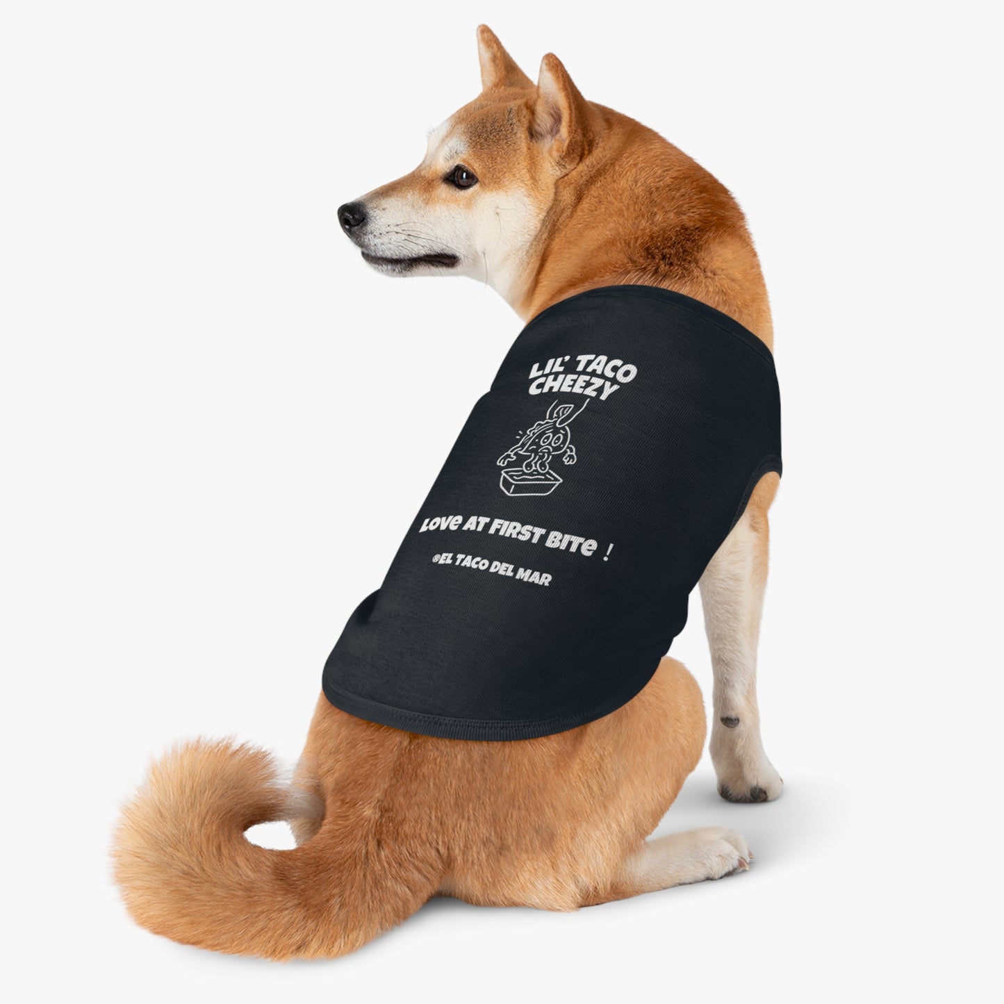 Pet Tank Top — "Lil' Taco Cheezy" Funny Taco Dog Shirt
