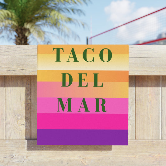 El Taco Del Mar Original Rainbow Beach Towels