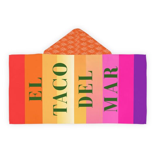 Hooded Towel - 'El Taco Del Mar' ORIGINAL RAINBOW Kids Beach & Pool Wrap